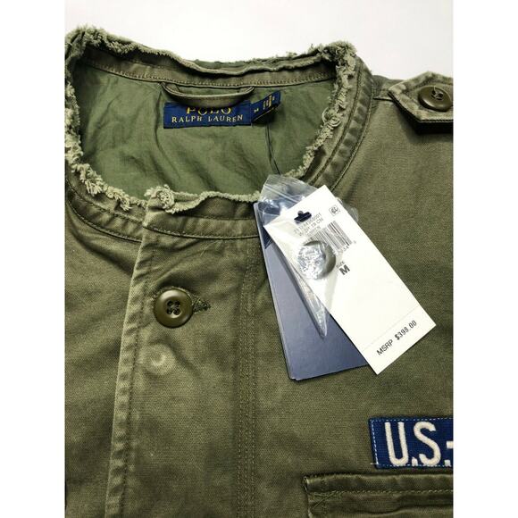 Polo Ralph Lauren Vintage Combat Military Jacket Women's Size M $398 NWT - Picture 3 of 10